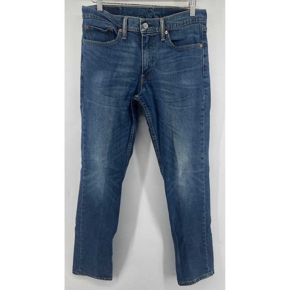 Levis 511 Slim Fit Jeans Tagged 33/32 Measure 34/32 Mid Wash Stretch